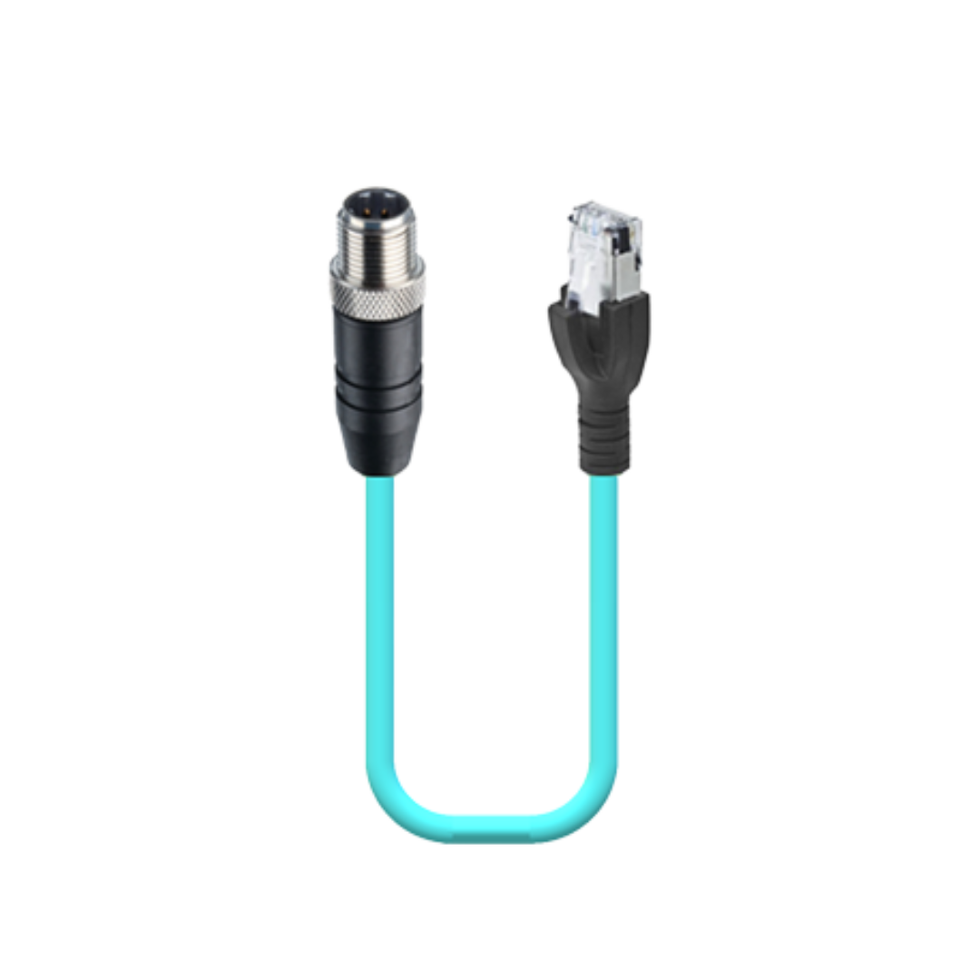 M12 - D coded EthernetIP Double-ended cord set male - RJ45